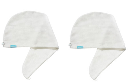 2-Pack Aquarius Hair Turban White
